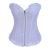 Corset คอร์เซ็ต ซีทรู ซิปหน้า แต่งระบายที่ขอบ - สีขาว